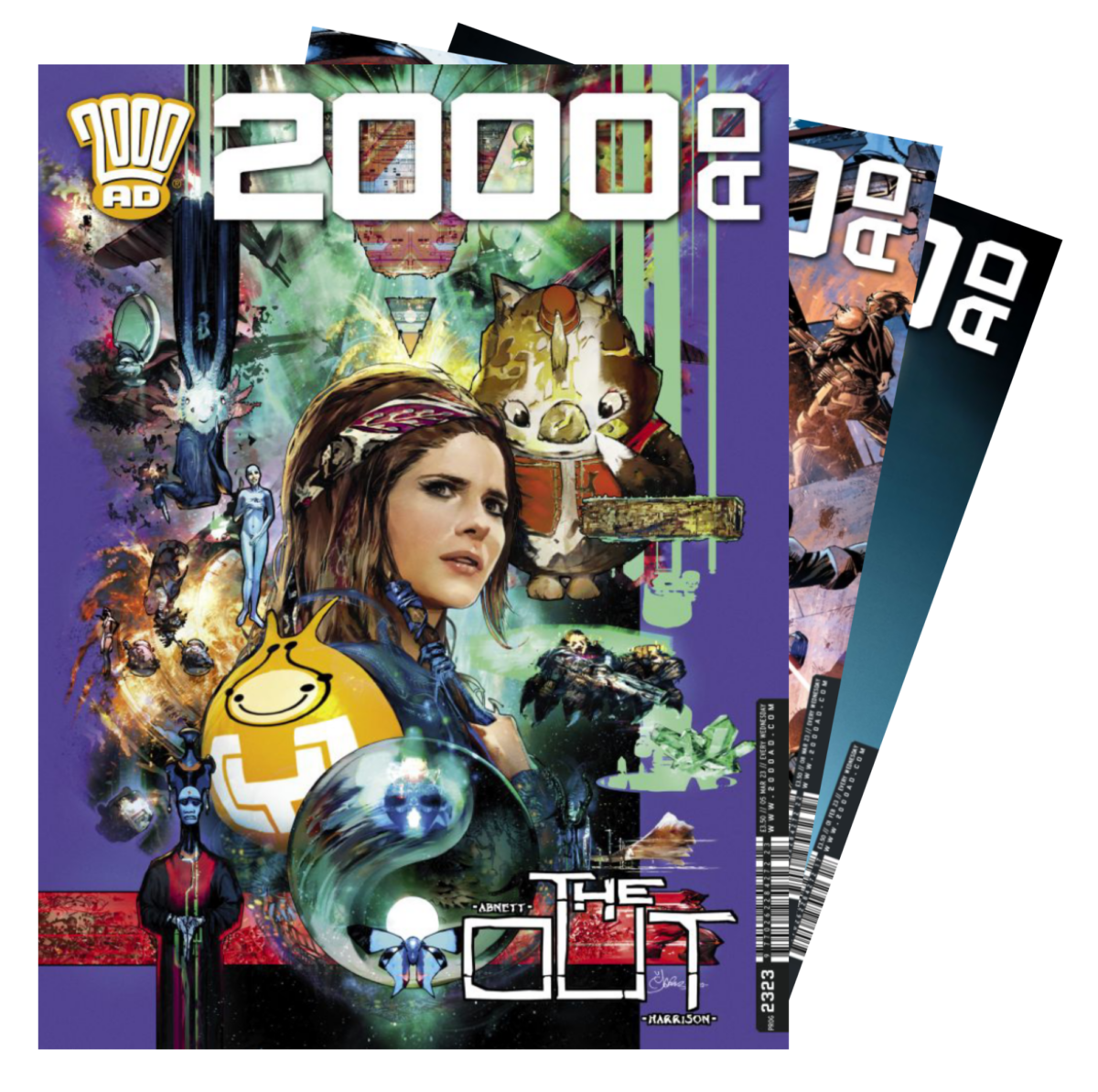 2000 AD comic stack