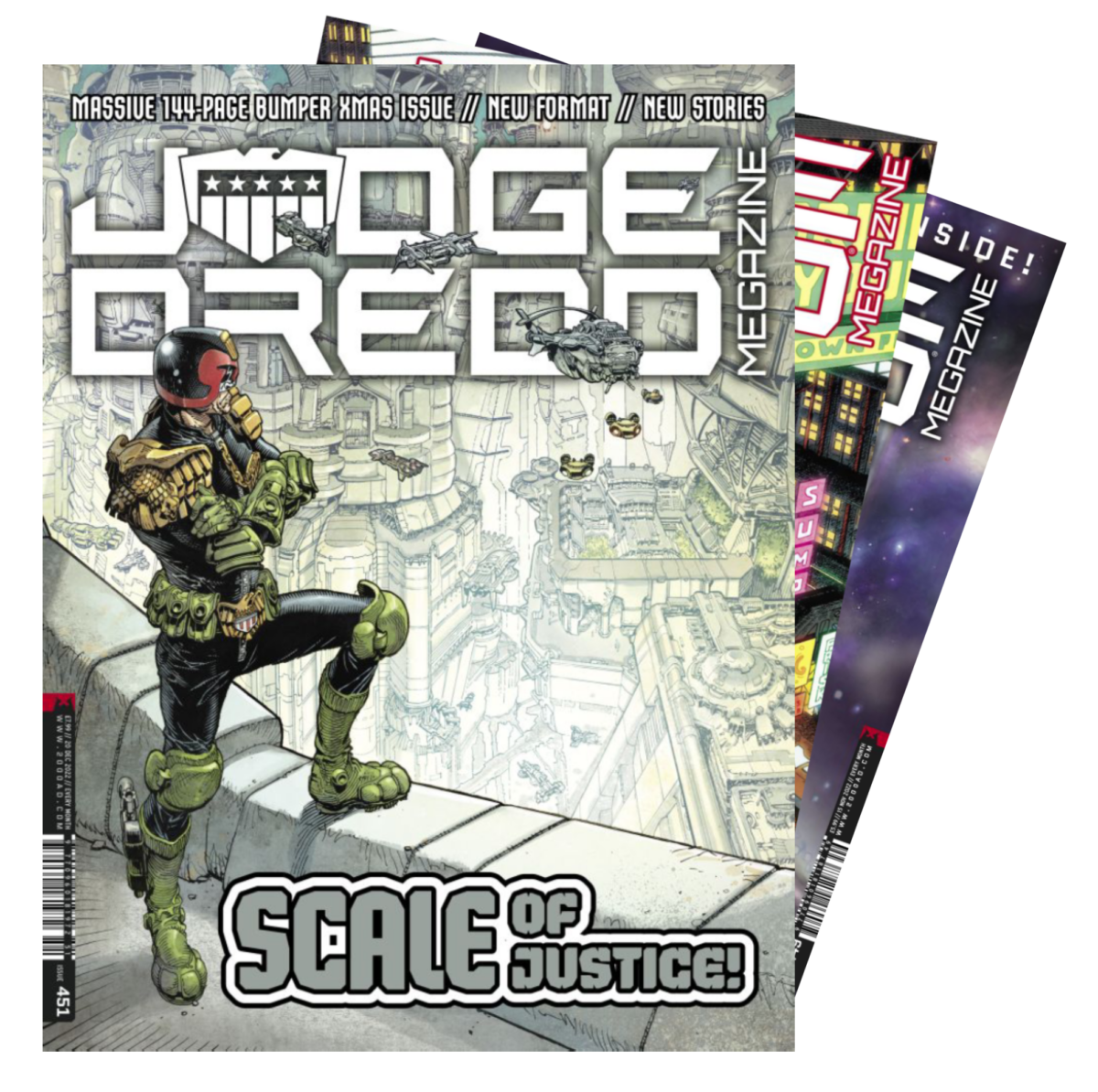 Judge Dredd comic stack