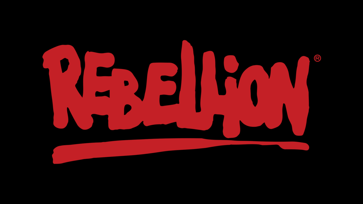 The red Rebellion logo on a black background.